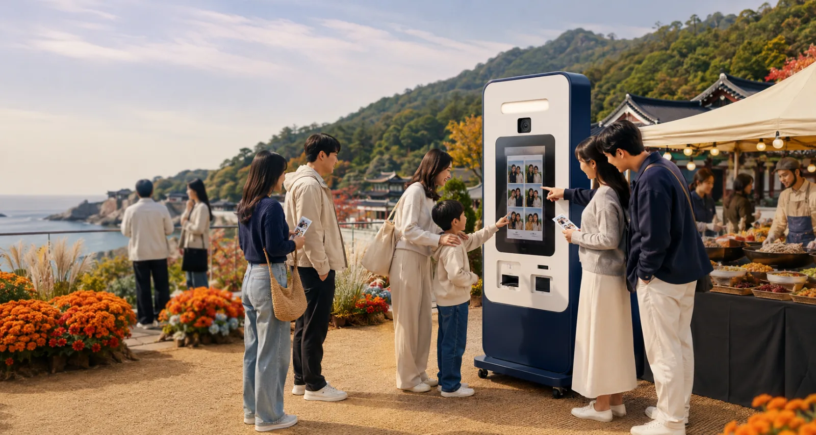 해안 지역 행사에 배치하는 포토부스 공간 콘셉트